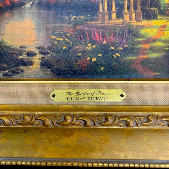 Thomas Kinkade “The Garden of Prayer” 5x7 Oil Painting w/ COA - Picture 2 of 5